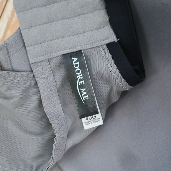 Adore Me Grey lace underwire bra 40G - Picture 3 of 3